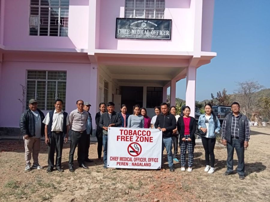 Officials during the Tobacco free awareness programme held at CMO Conference Hall, Peren on January 31. (Photo Courtesy: CMO Office Peren)